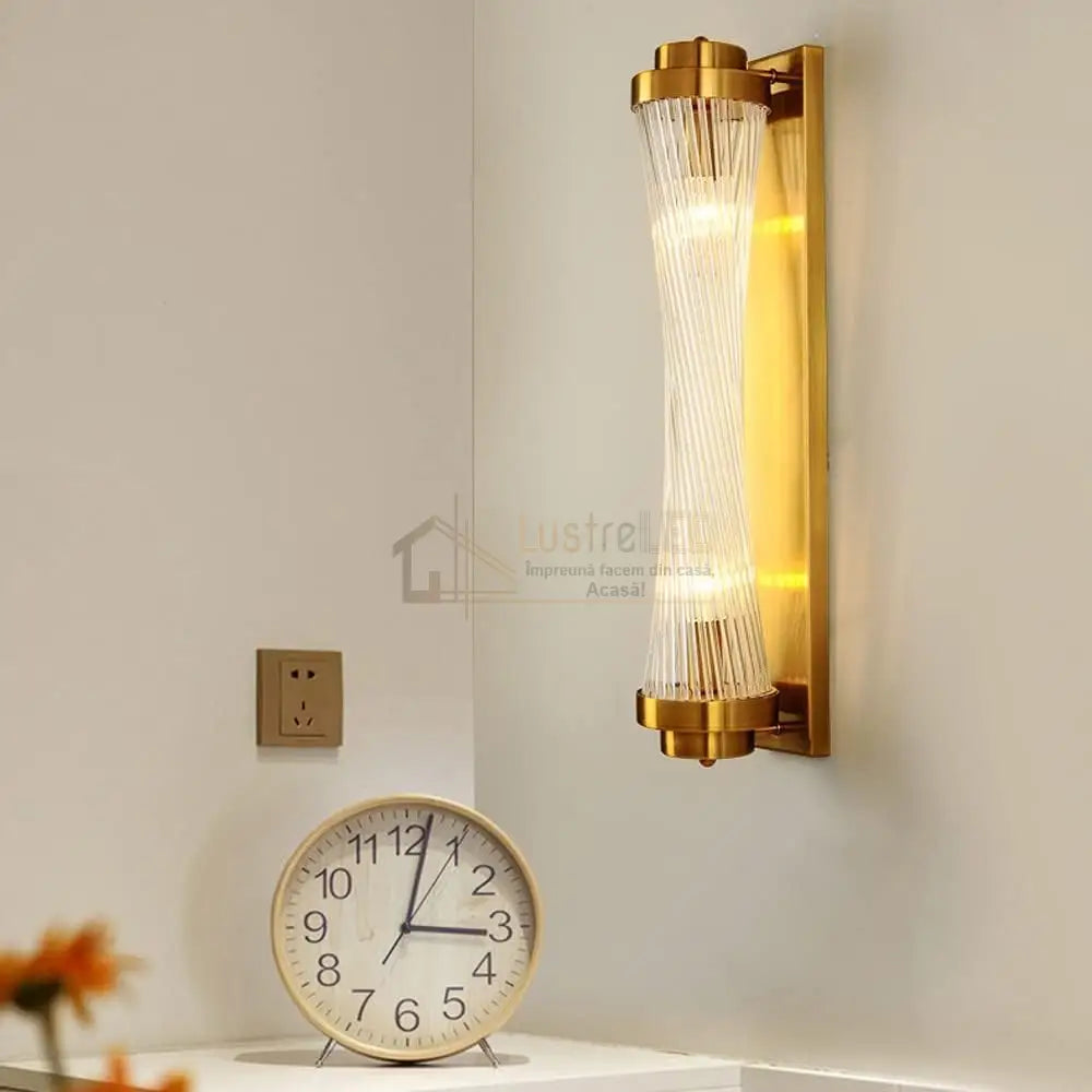 Aplica Perete Luxury Glass Gold Reglabila AURIE / CRISTAL / APLICA PERETE Wall Light Fixtures
