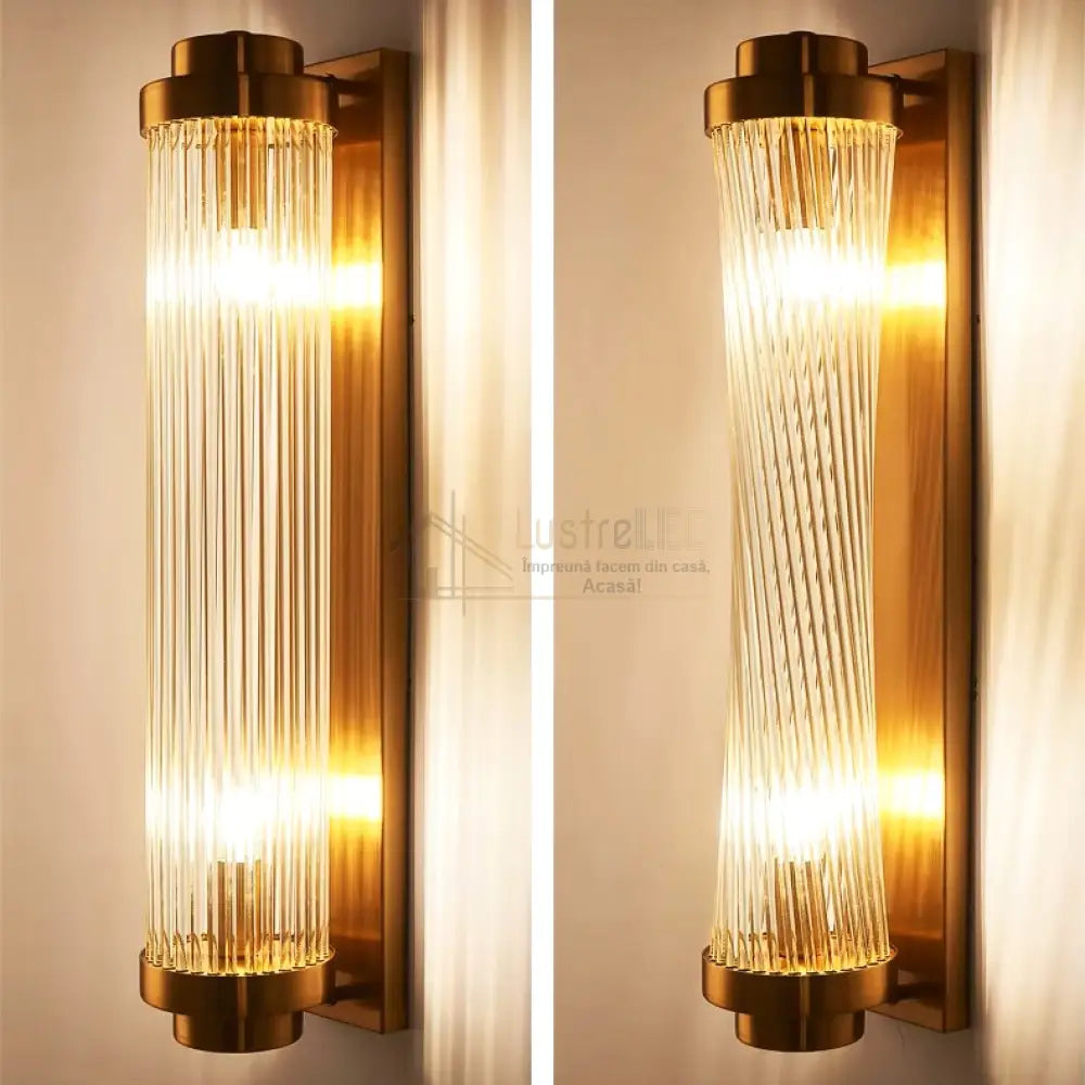 Aplica Perete Luxury Glass Gold Reglabila AURIE / CRISTAL / APLICA PERETE Wall Light Fixtures