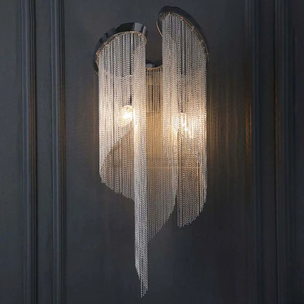 Aplica Perete Silver Chains Deluxe 2xE14 MINIMALIST DESIGN / CHROME / APLICA PERETE Lighting
