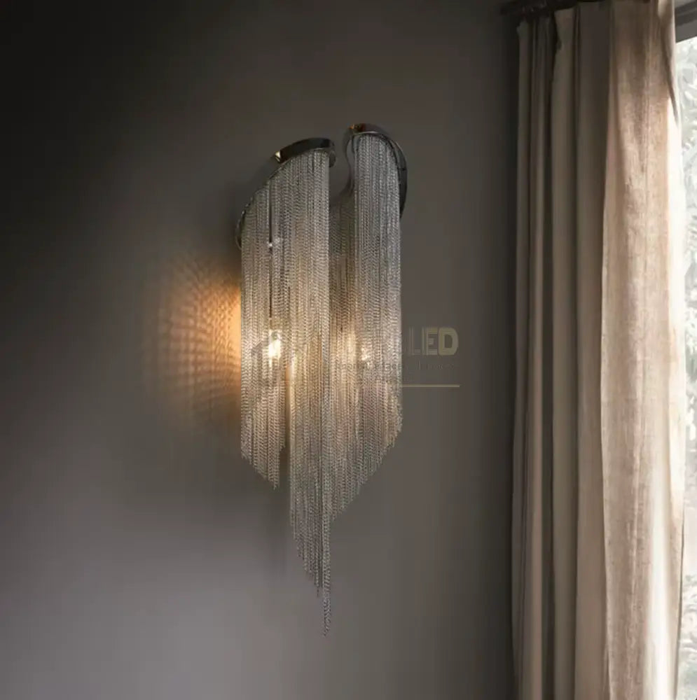 Aplica Perete Silver Chains Deluxe 2xE14 MINIMALIST DESIGN / CHROME / APLICA PERETE Lighting