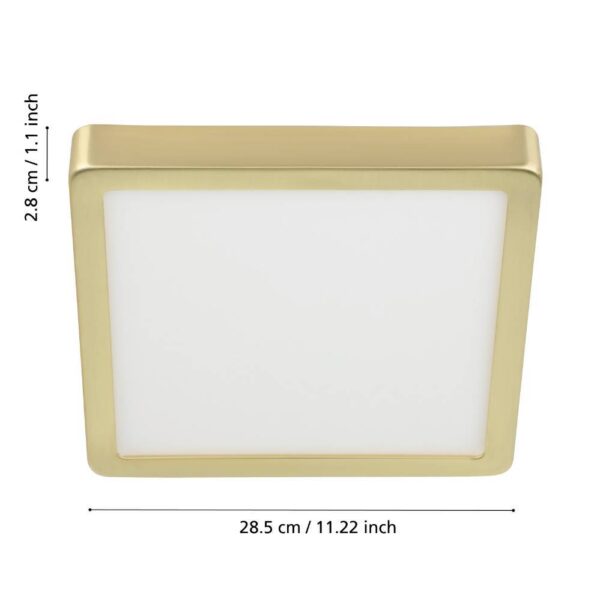 Plafonieră LED Aurie 285mm, 3000K, Echivalent 250W FUEVA 5