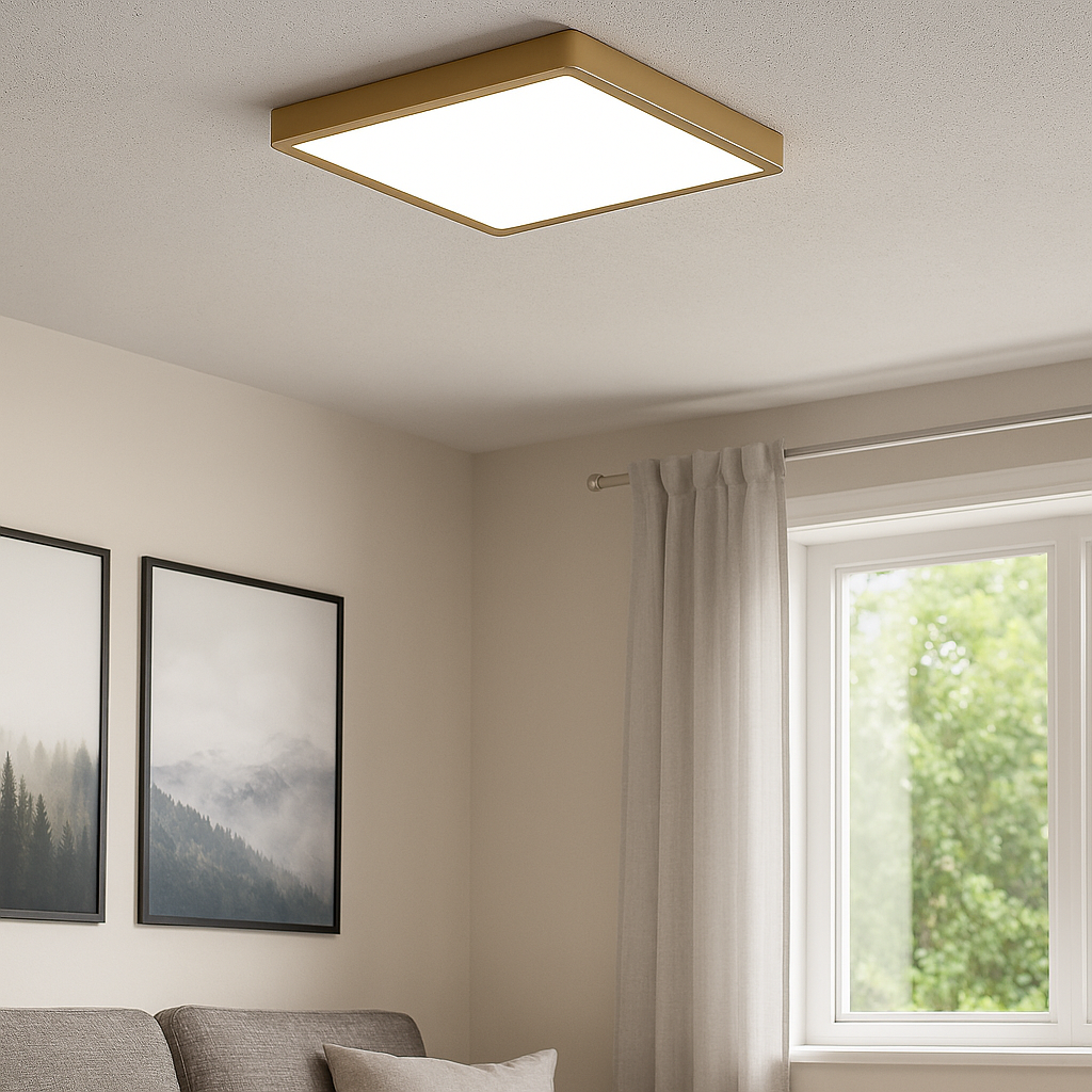 Plafonieră LED Aurie 285mm, 3000K, Echivalent 250W FUEVA 5