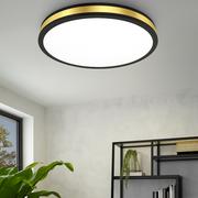 Plafonieră LED Eglo PESCAITO Negru + Auriu Echivalent 200W NEGRU + AURIU / ALB CALD / 19.5W led ceiling light