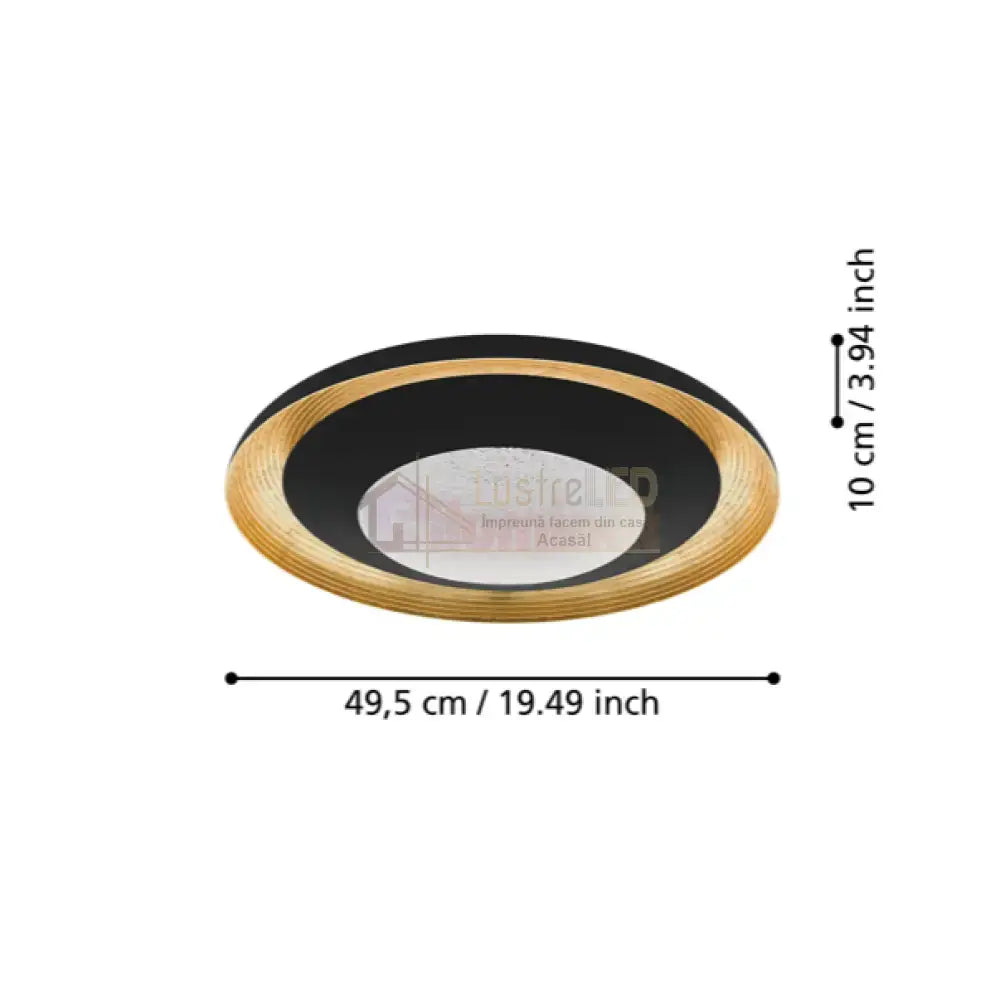 Aplica/Plafonieră LED Premium CANICOSA 2 Round 49.5CM Telecomanda led ceiling light