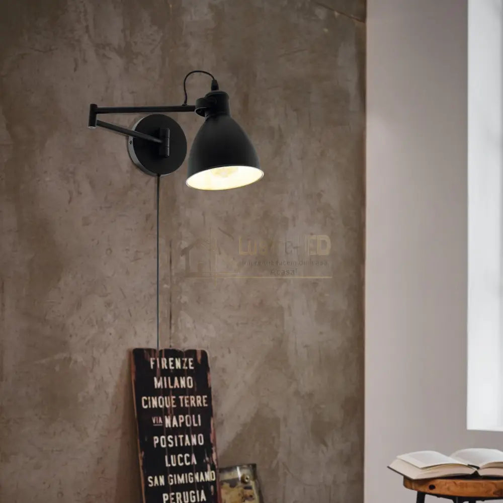 Aplica SAN PERI Black 21CM EGLO NEAGRA / APLICA PERETE / VINTAGE SI RETRO DESIGN Wall Light Fixtures