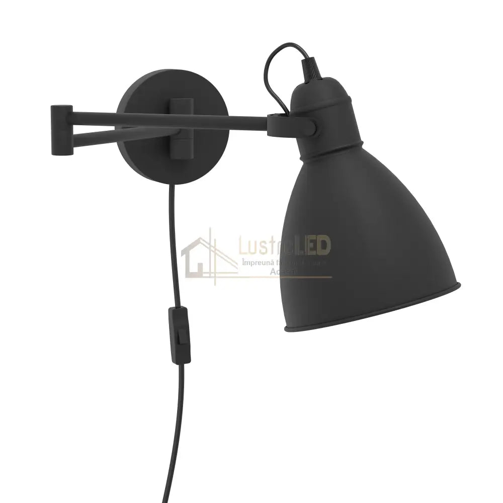 Aplica SAN PERI Black 21CM EGLO NEAGRA / APLICA PERETE / VINTAGE SI RETRO DESIGN Wall Light Fixtures