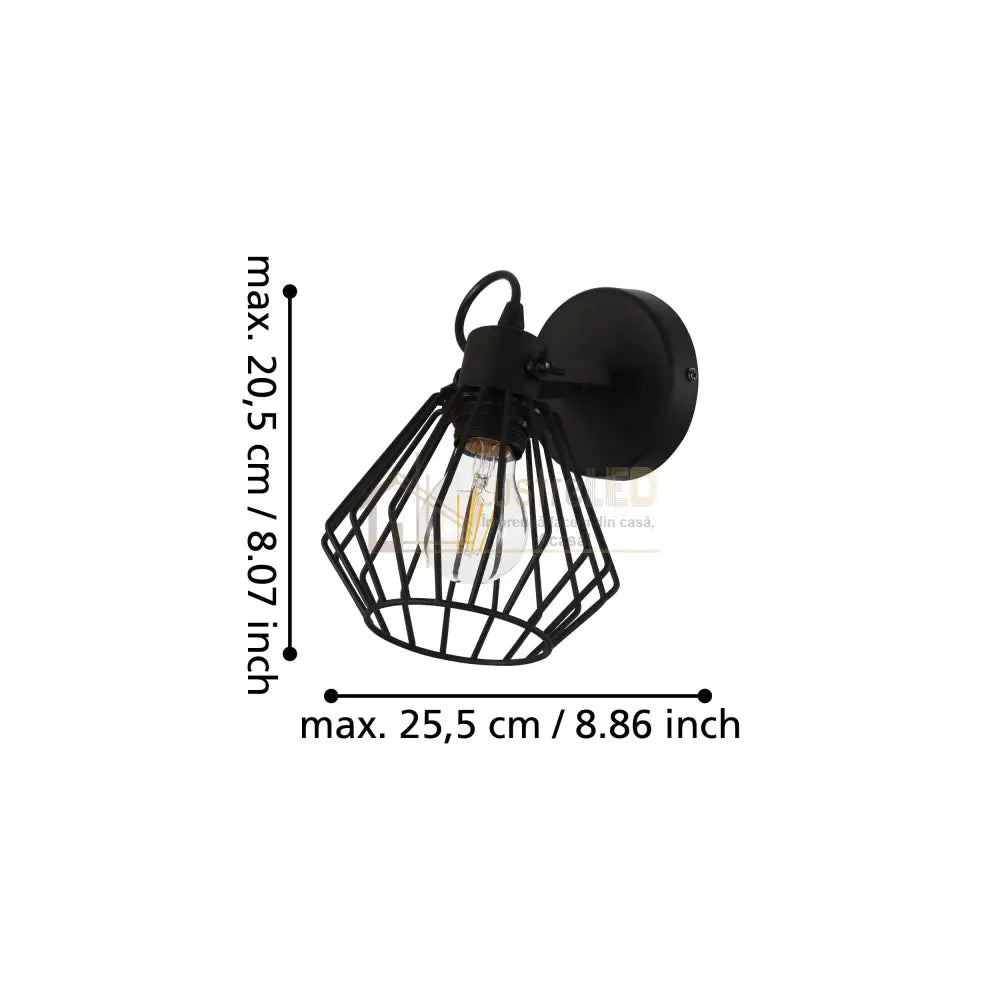 Aplica TABILLANO Black 11CM EGLO Wall Light Fixtures
