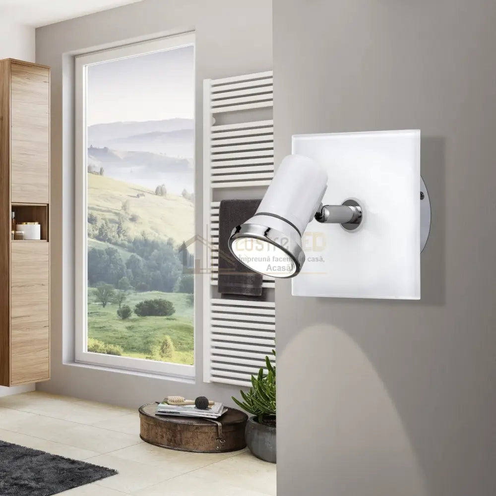 Aplica Tip Spot Reglabil TAMARA 1 IP44 White & Silver 12CM Eglo led ceiling light
