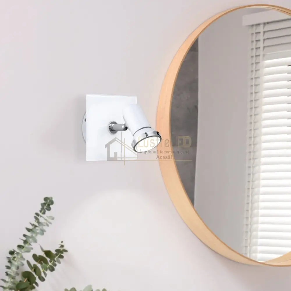 Aplica Tip Spot Reglabil TAMARA 1 IP44 White & Silver 12CM Eglo led ceiling light