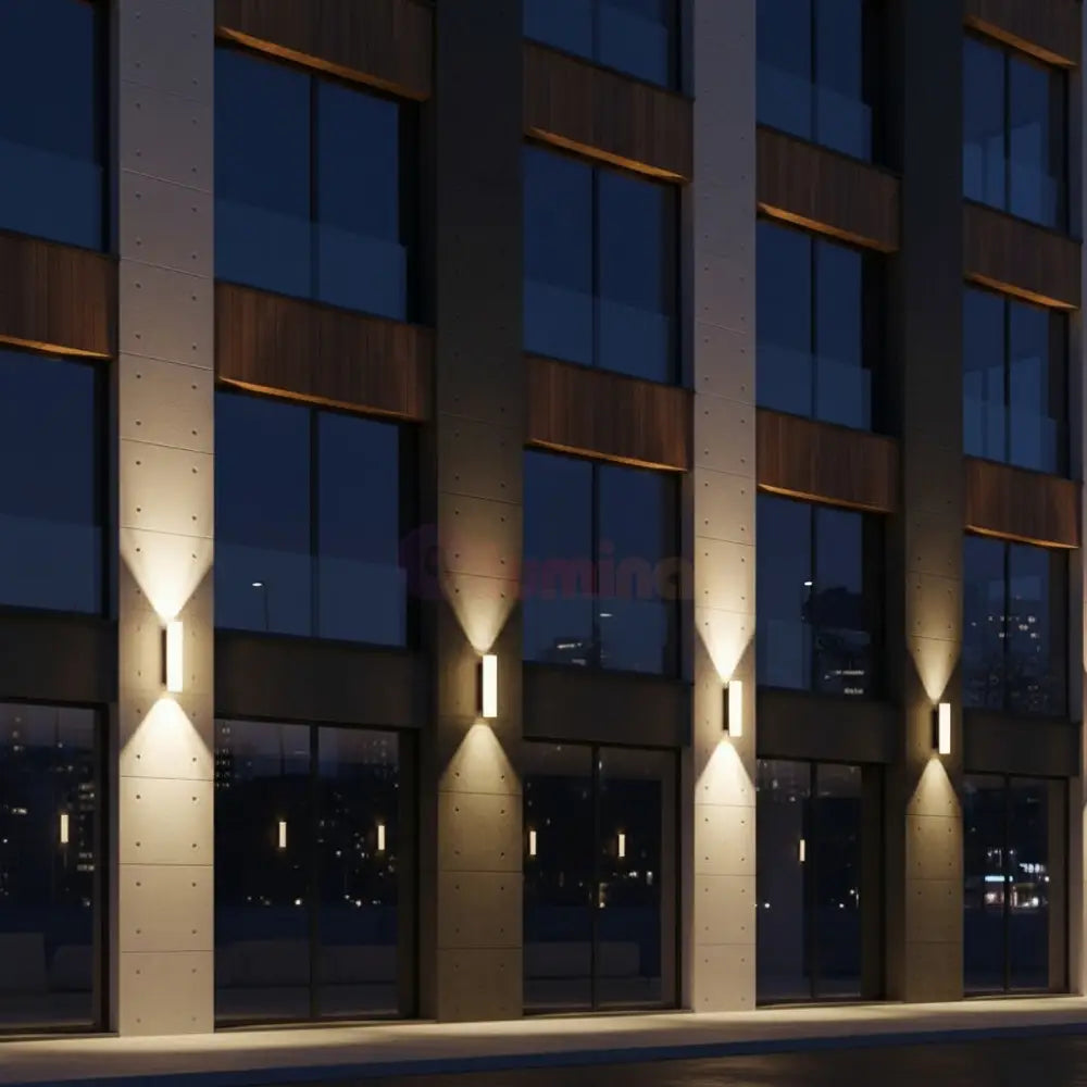 Aplice LED Solla 10W Exterior IP65 Neagra NEAGRA / APLICA PERETE / ALB CALD Wall Light Fixtures