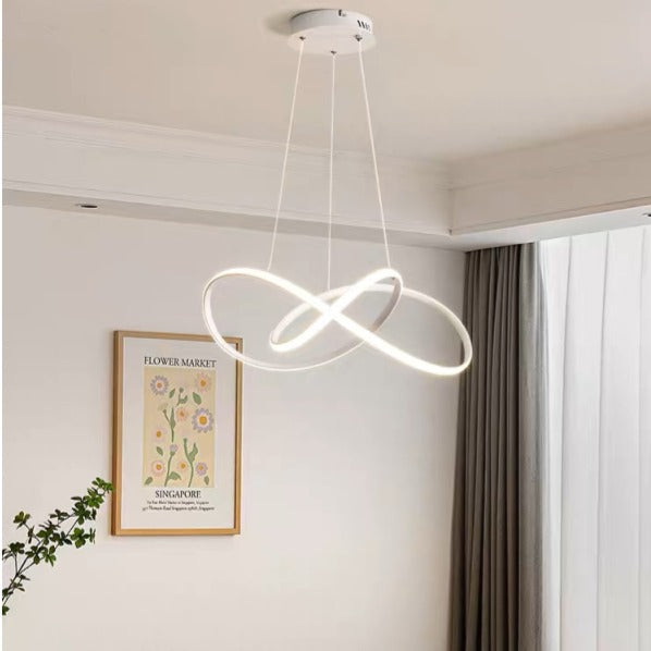Lustra LED Infinity White Suspendata Echivalent 500W Telecomanda