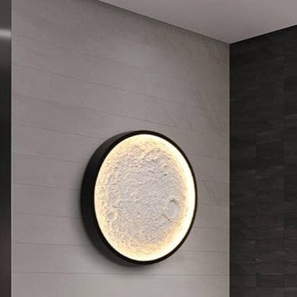 Lustra LED MOON Neagra Echivalent 180W NEAGRA / 30CM Lighting Fixtures