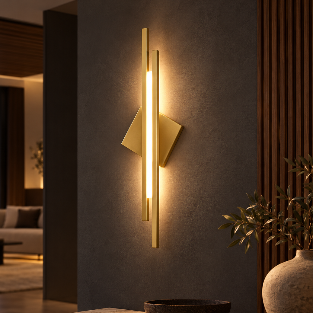 Aplica LED Hegy Gold cu 3 Tipuri de Lumina