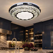 Lustra LED Cristal Silver Halo Echivalent 600W Telecomanda