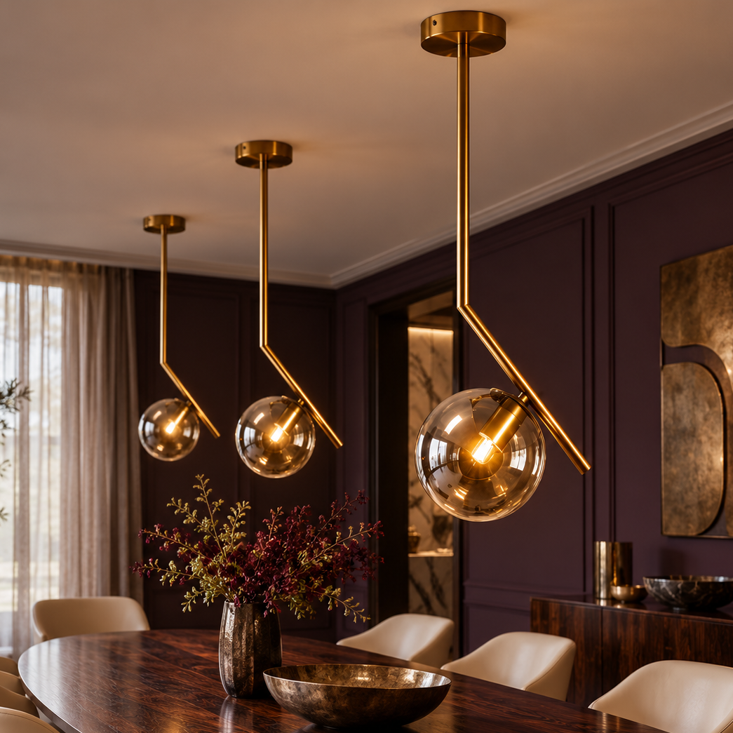 Lustra CRATO Gold Abajur Fumuriu 1xE14