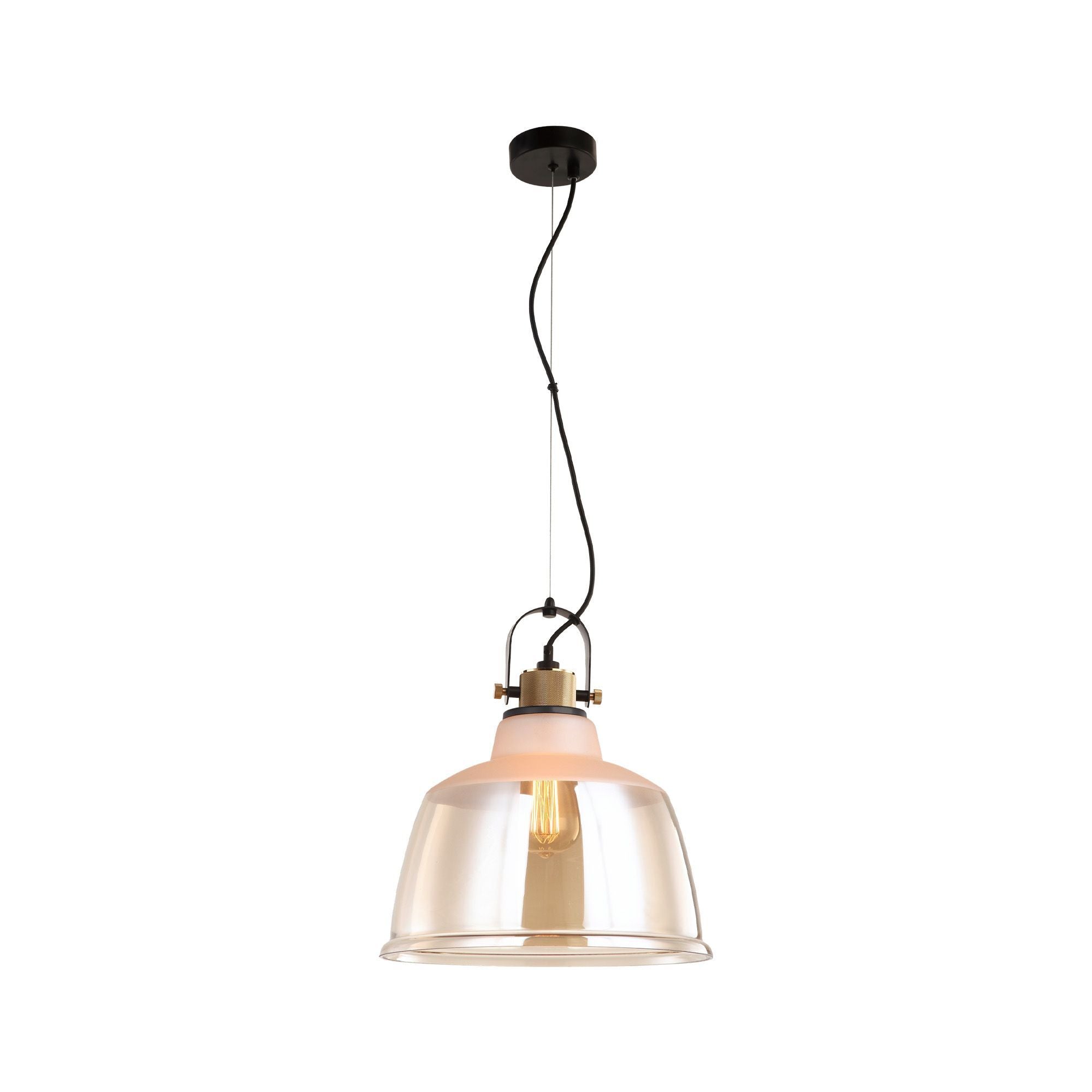 Pendul Unique ASGARD 1xE27 30CM Black&RoseGold