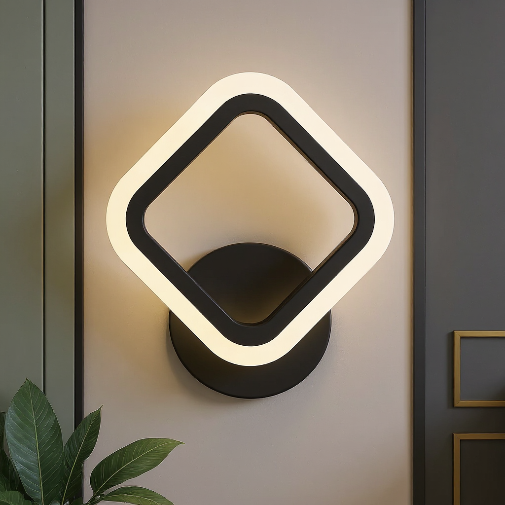 Aplica LED Diamond Simple Black Echivalent 100W