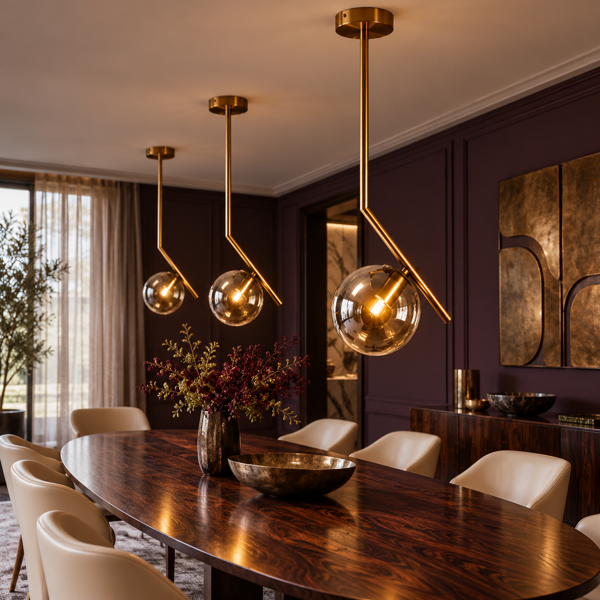 Lustra CRATO Gold Abajur Fumuriu 1xE14