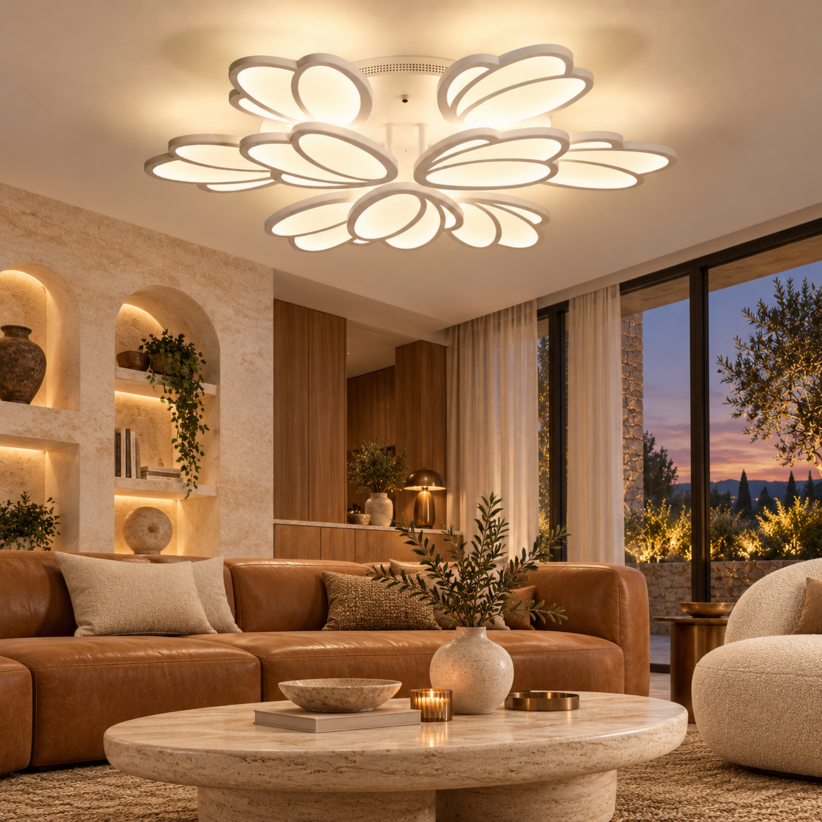 Lustra LED TULIP GRANDE Echivalent 1200W Telecomanda