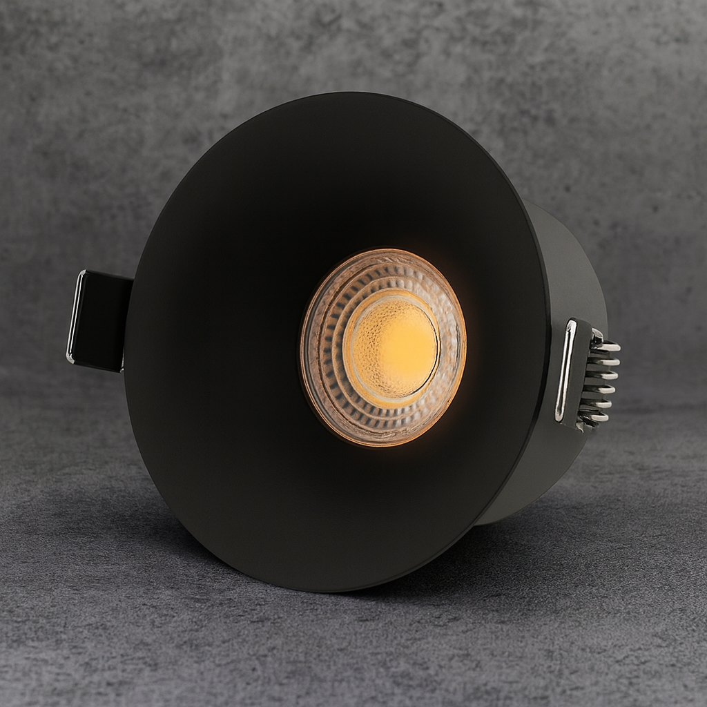 Spot COB LED 12W Rotund Negru / ⌀78mm / Incastrabil / Lumina Neutra