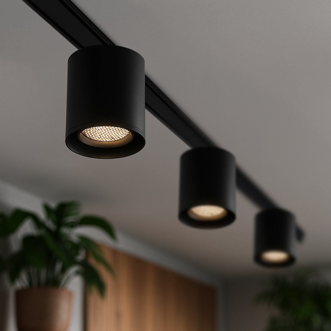 Spot LED Magnetic Rotund Premium Hyper Black 6W | ⌀8CM | 48V | 3 Tipuri de Lumina