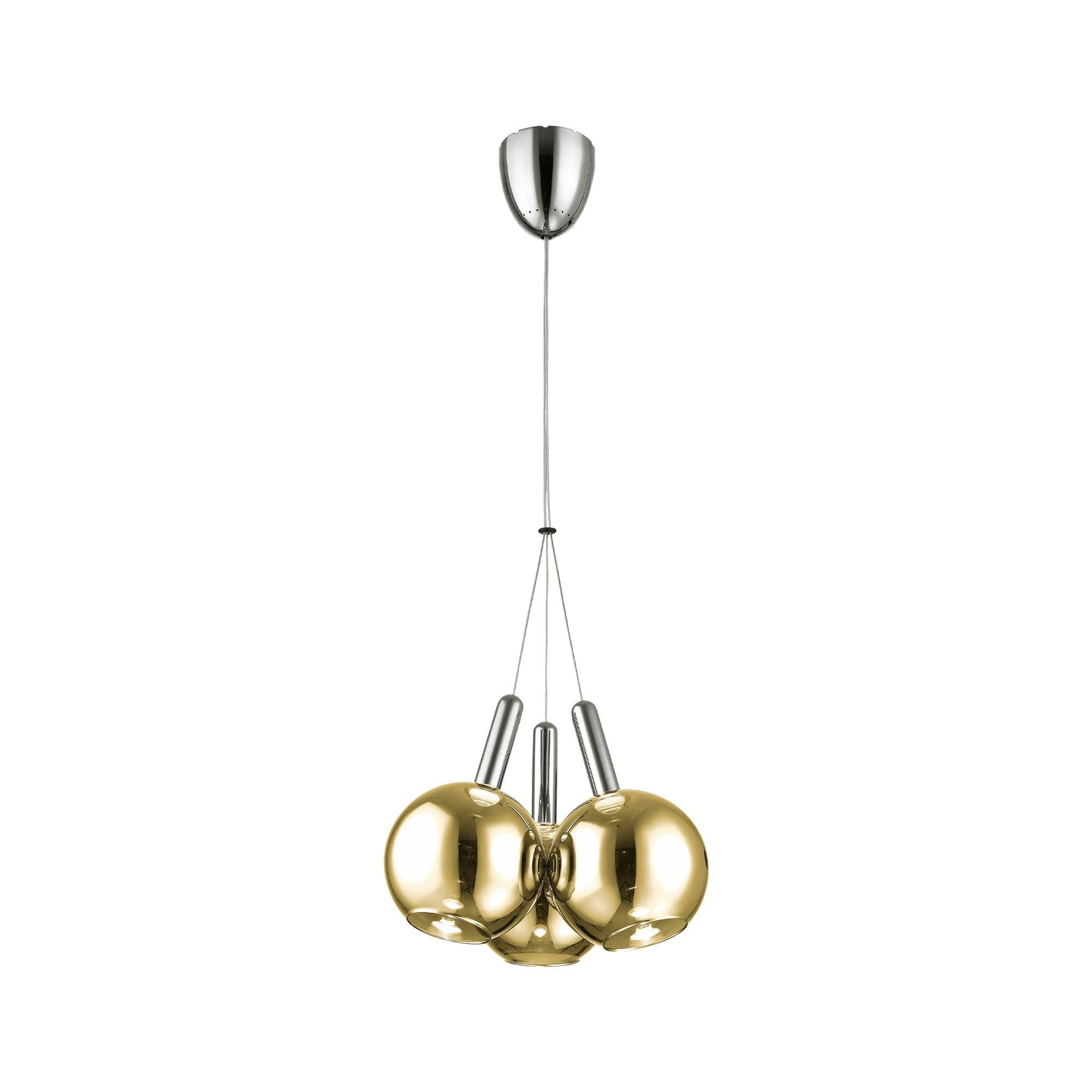 Pendul LED BALLS Unique Gold&Chrome Echivalent 100W