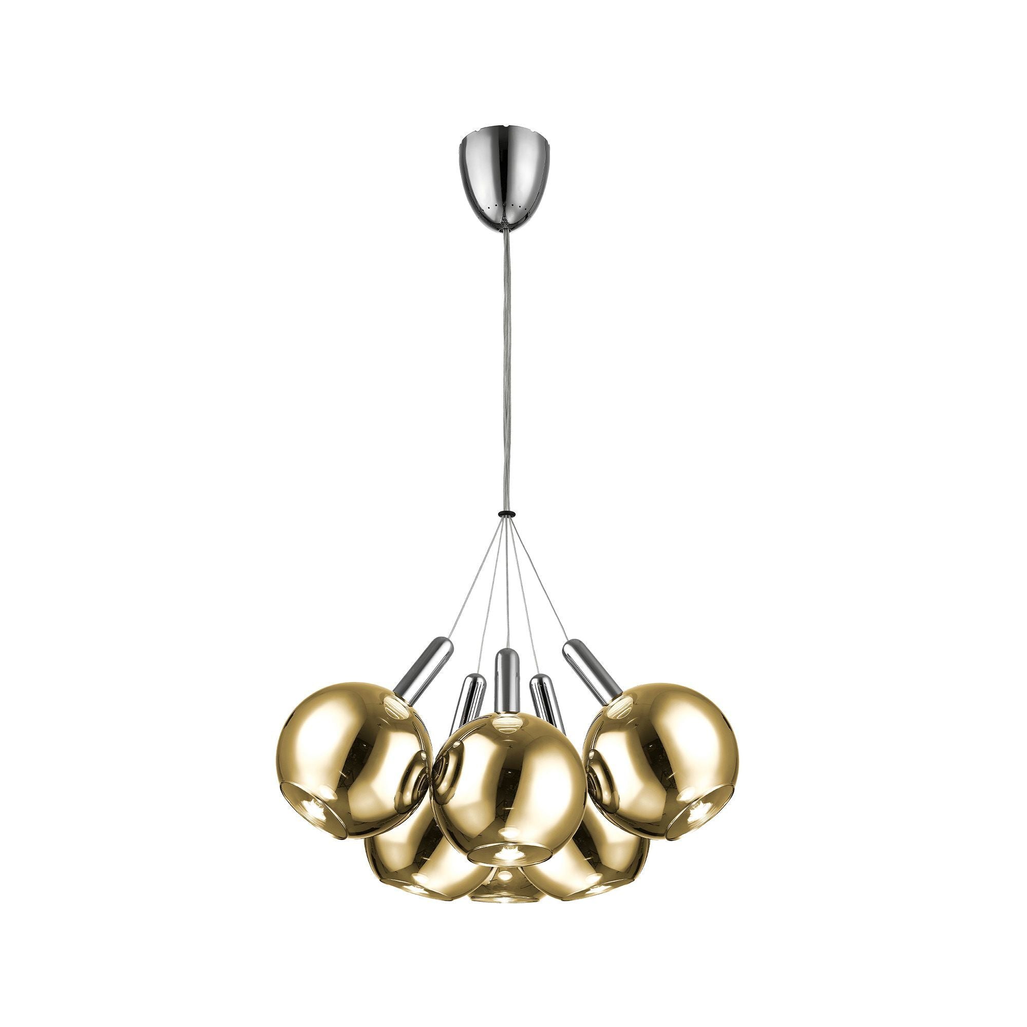 Lustra LED BALLS Unique Gold&Chrome Echivalent 200W