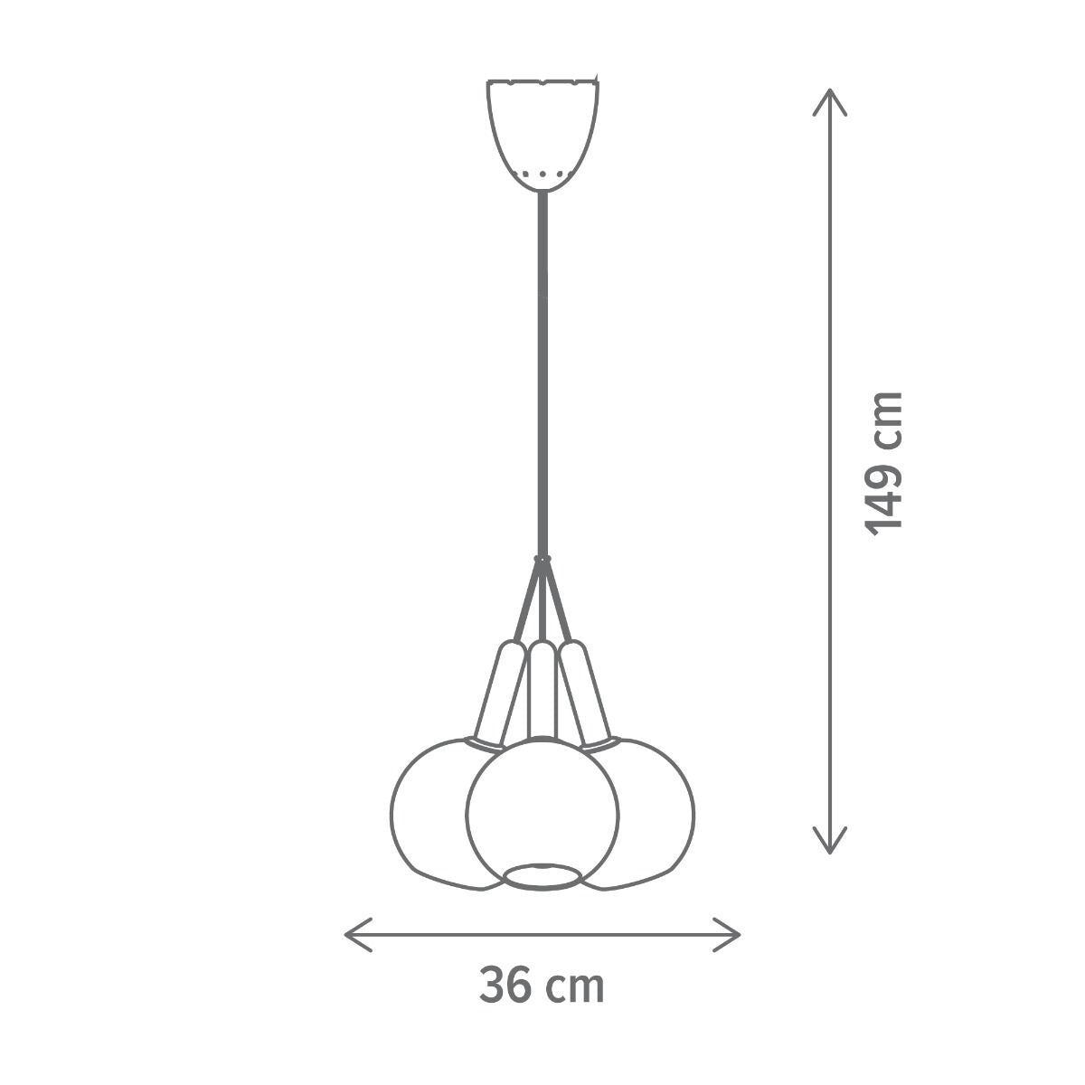 Pendul LED BALLS Unique Gold&Chrome Echivalent 100W