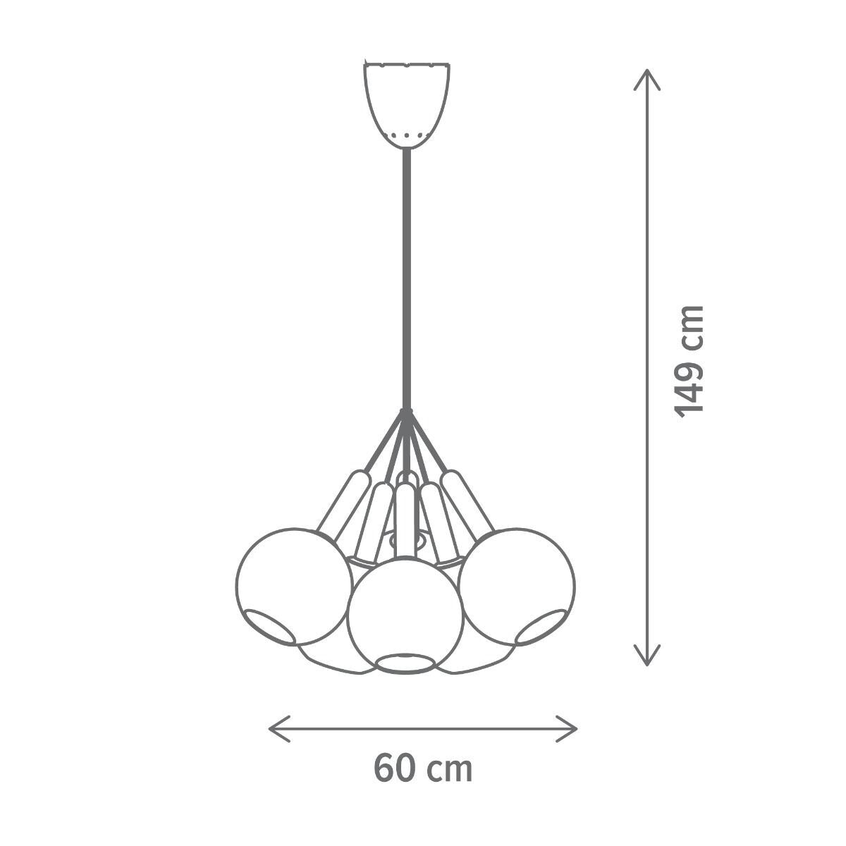 Lustra LED BALLS Unique Gold&Chrome Echivalent 200W