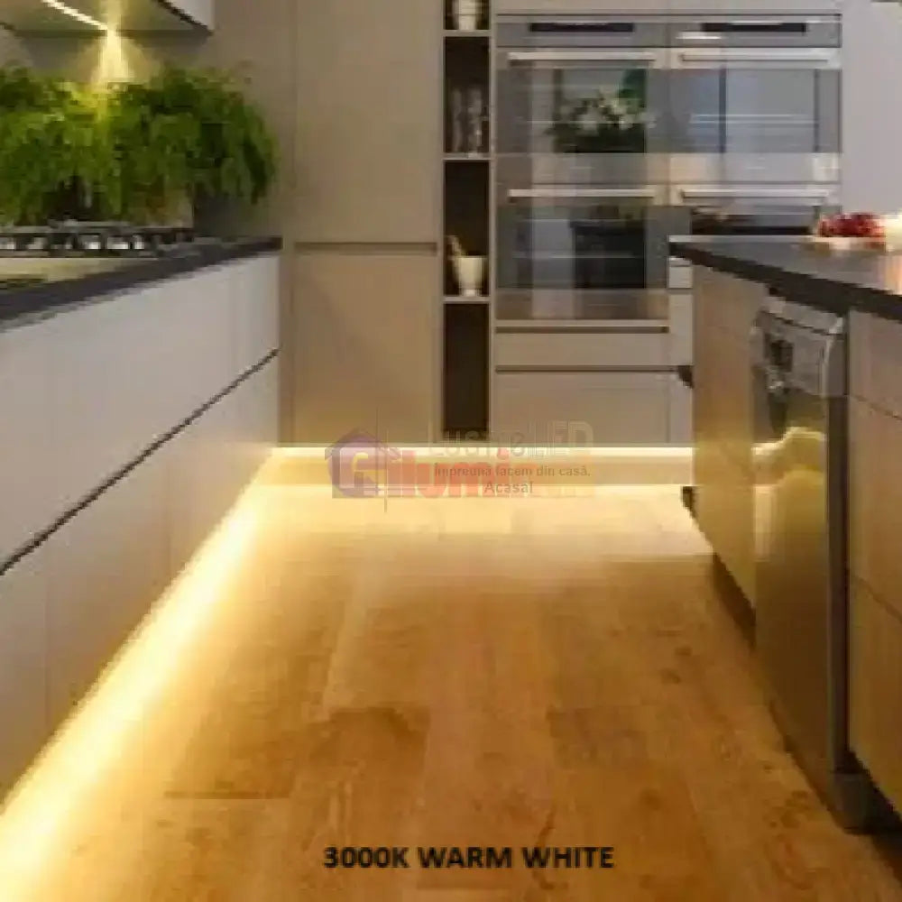 Banda LED 24V CCT COB 10 metri cu 3 Tipuri de Lumina lustreled.ro