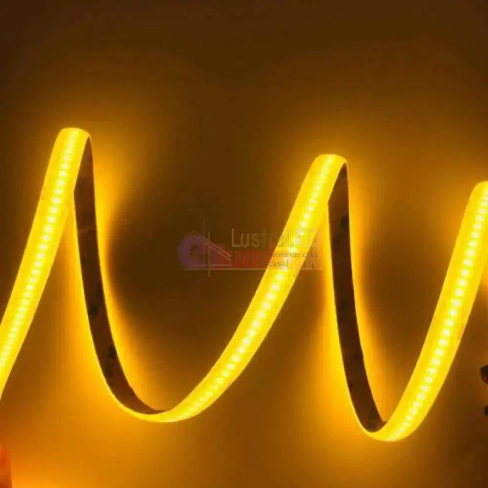 Banda LED 24V CCT COB 10 metri cu 3 Tipuri de Lumina lustreled.ro