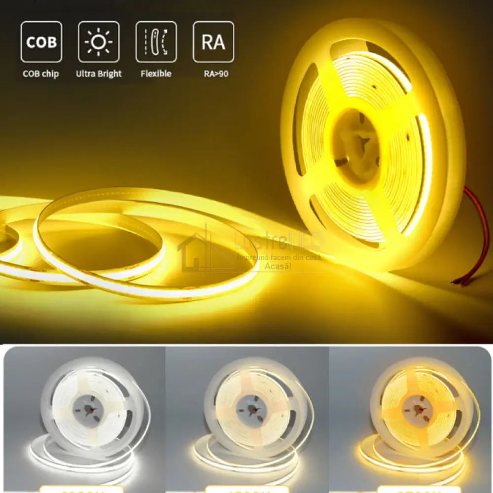 Banda LED 24V COB 10 metri lustreled.ro