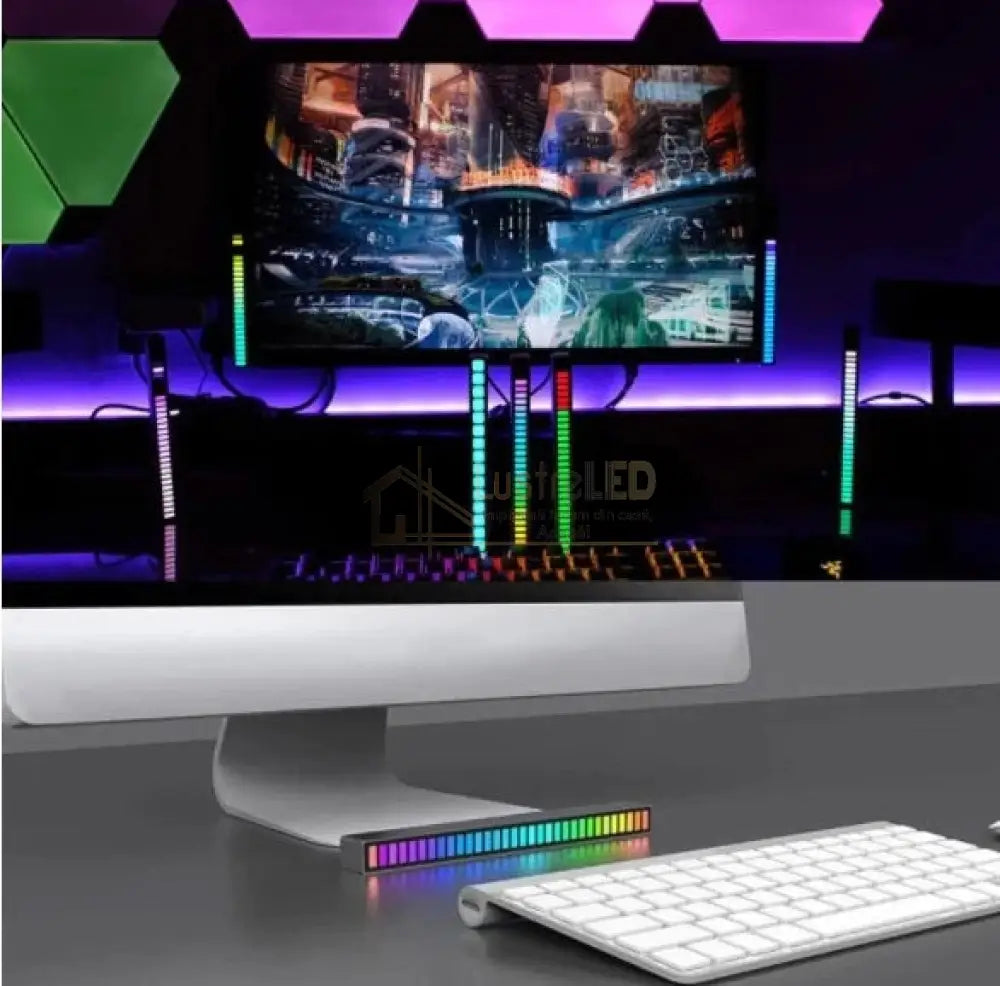 Bara Led Rgb De Ritm Cu Activare Sonora Reincarcabile