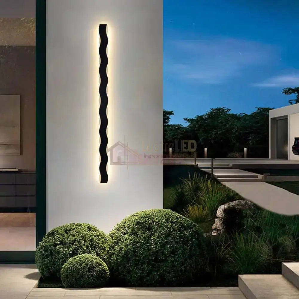 Bara Luminoasa Led Exterior Nordic Style Spiral Ip65 220V 120Cm Wall Light Fixtures