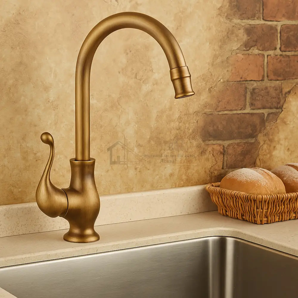 Baterie Bucatarie Retro Bronz Antichizat Alama