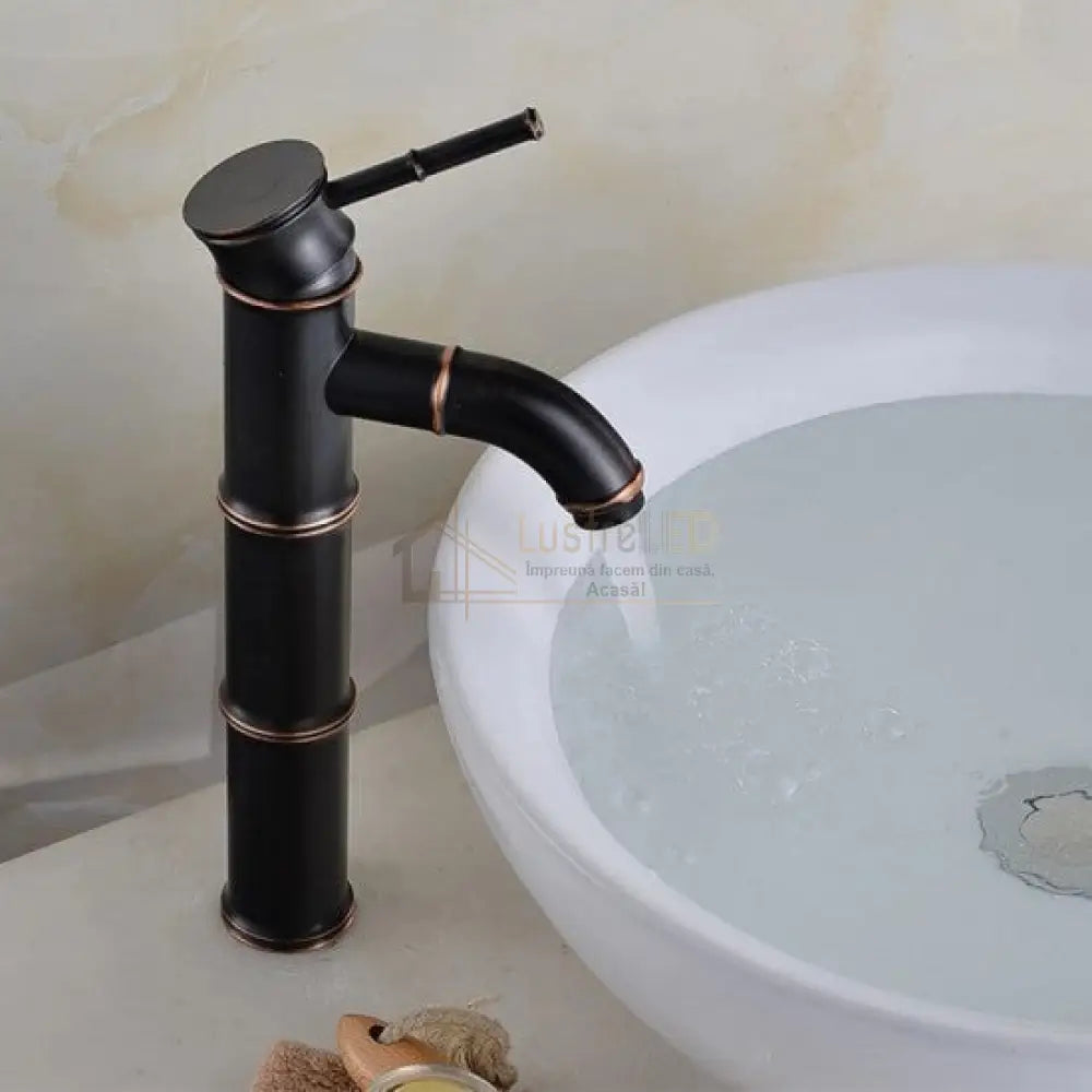 Baterie De Lavoar Inalta Negru Antichizat