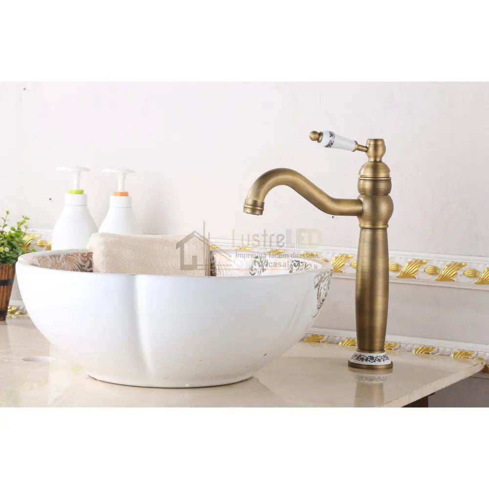 Baterie Lavoar Inalta Bronz Antichizat 1761 Retro Faucet