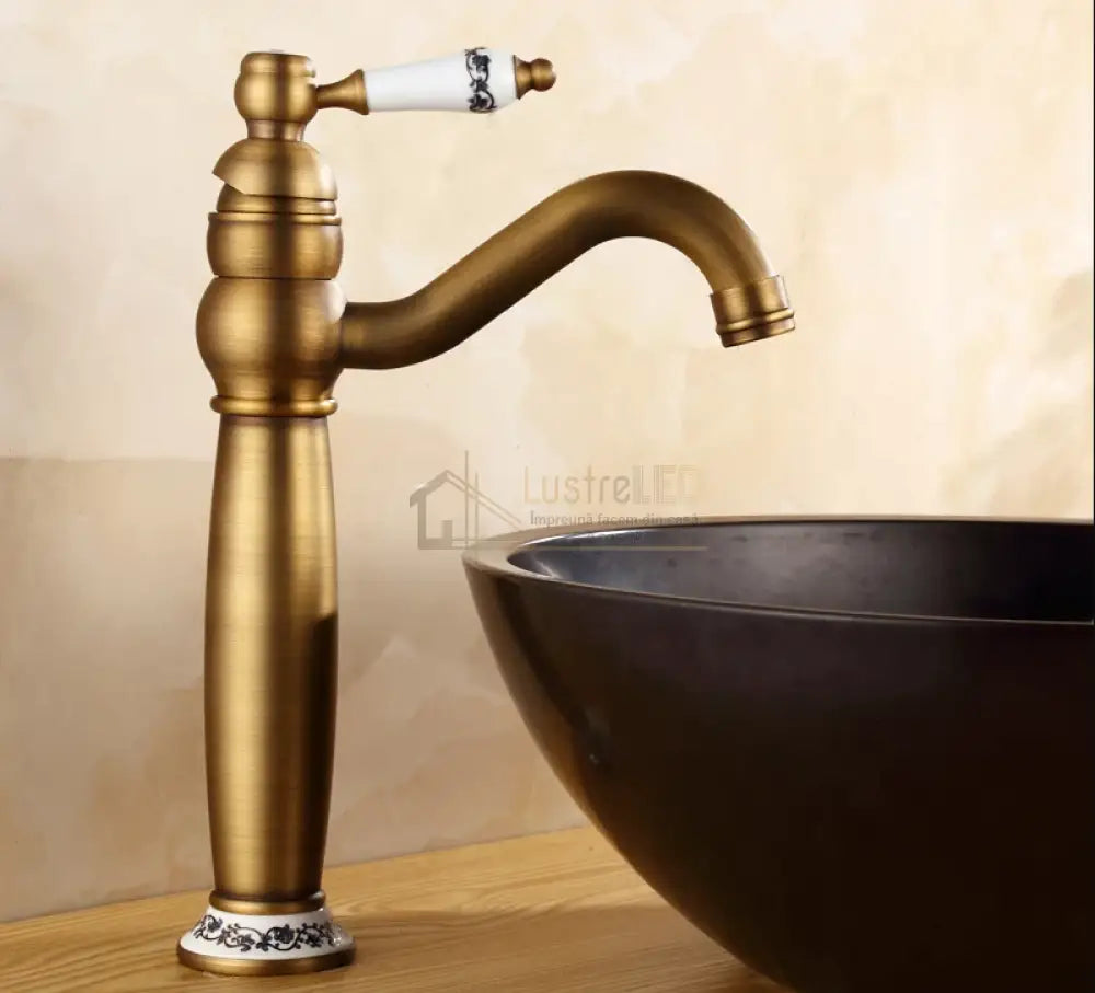 Baterie Lavoar Inalta Bronz Antichizat 1761 Retro Faucet