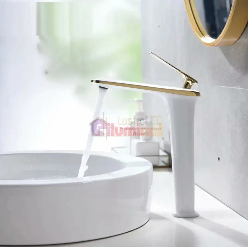 Baterie Lavoar Inalta Luxury Line Golden White 004 Sink Battery