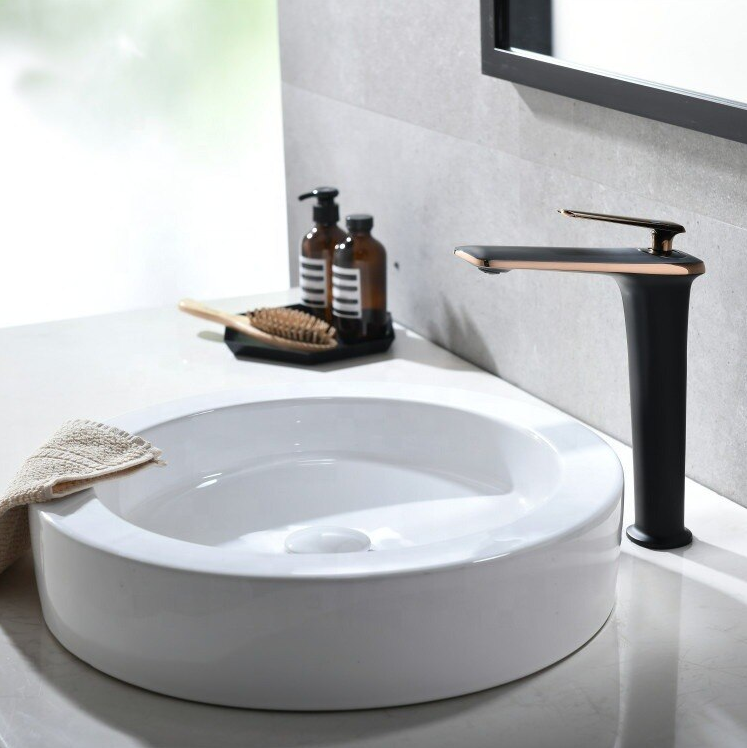 Baterie Lavoar Inalta Luxury Line Rose Black 002 Sink Battery