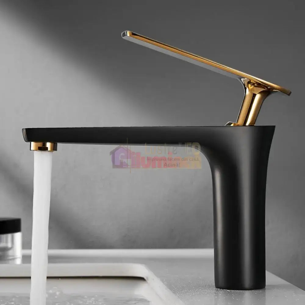 Baterie Lavoar Medie Luxury Line Black Gold Smk032 Sink Faucet