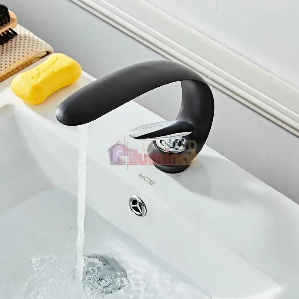 Baterie Lavoar Medie Modern Line Black Curve 013 Sink Faucet