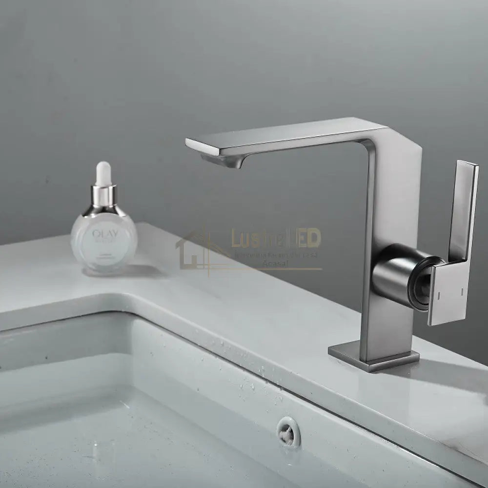 Baterie Lavoar Medie Modern Line Gri Mat Smk024 Modern Faucets