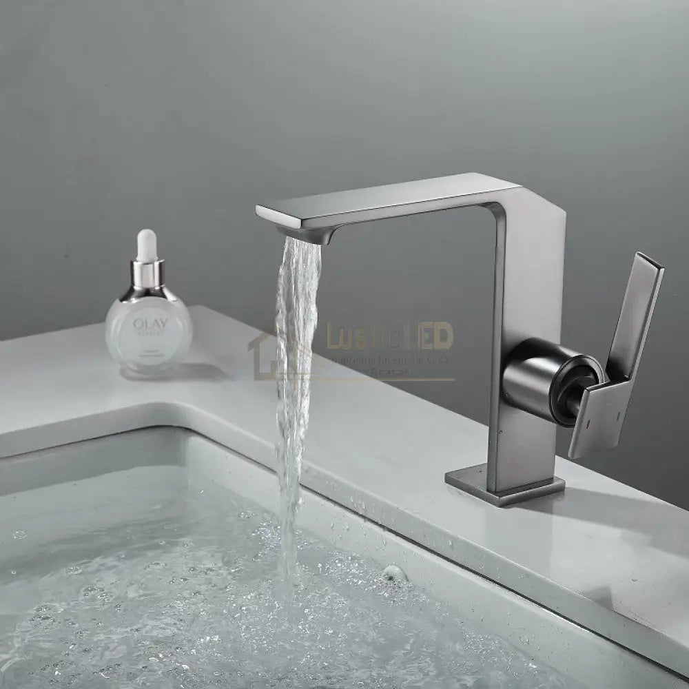 Baterie Lavoar Medie Modern Line Gri Mat Smk024 Modern Faucets