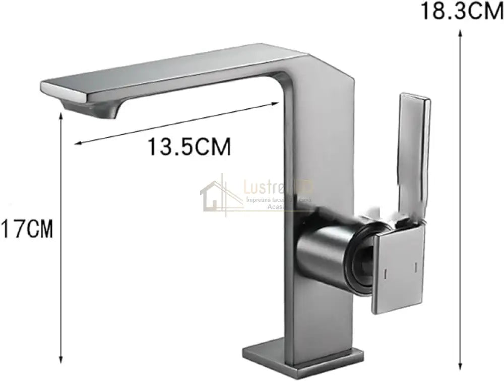 Baterie Lavoar Medie Modern Line Gri Mat Smk024 Modern Faucets