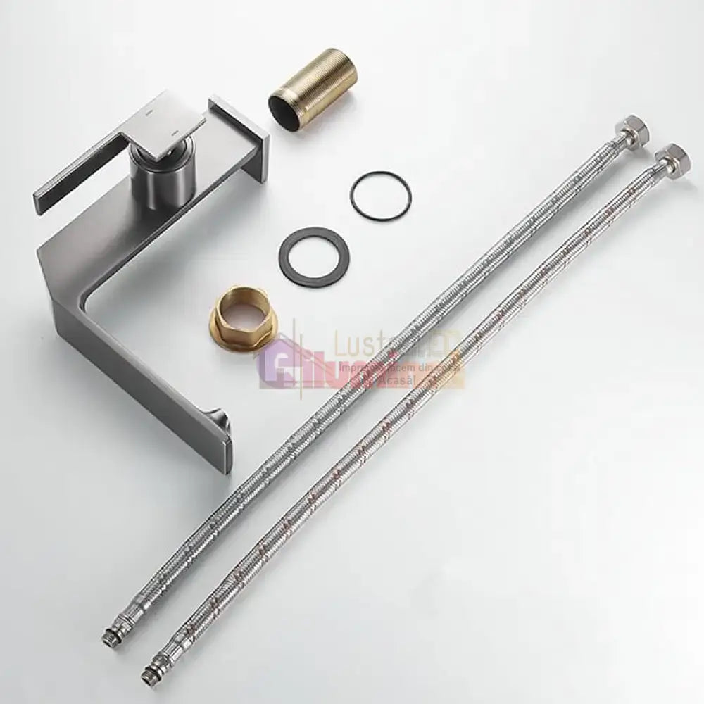 Baterie Lavoar Medie Modern Line Gri Mat Smk024 Modern Faucet