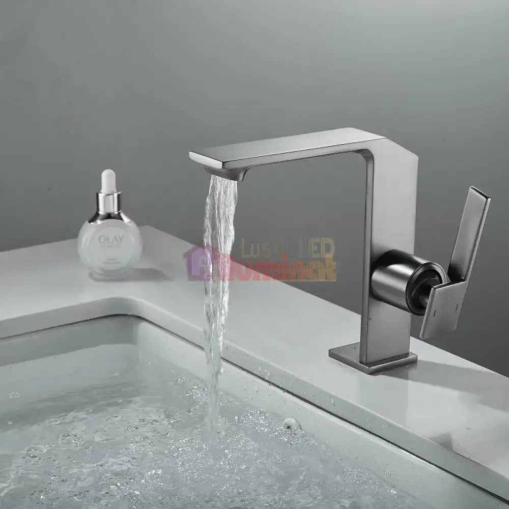 Baterie Lavoar Medie Modern Line Gri Mat Smk024 Modern Faucet