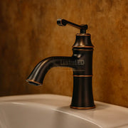 Baterie Lavoar Negru Antichizat Design Elegant Alama