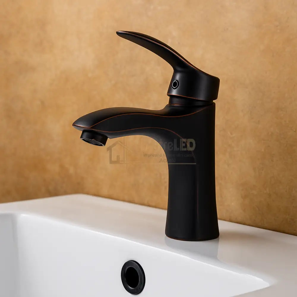 Baterie Lavoar Negru Antichizat Design Modern Alama