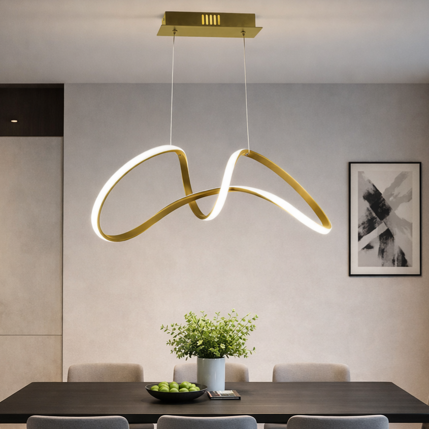 Lustra LED Suspendata Tesoro Gold Premium Echivalent 250W